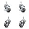 Service Caster 3.5 Inch Thermoplastic Rubber Swivel 10mm Threaded Stem Caster Brake, 2PK SCC-TS20S3514-TPRB-M1015-2-TLB-2 - alternate 2